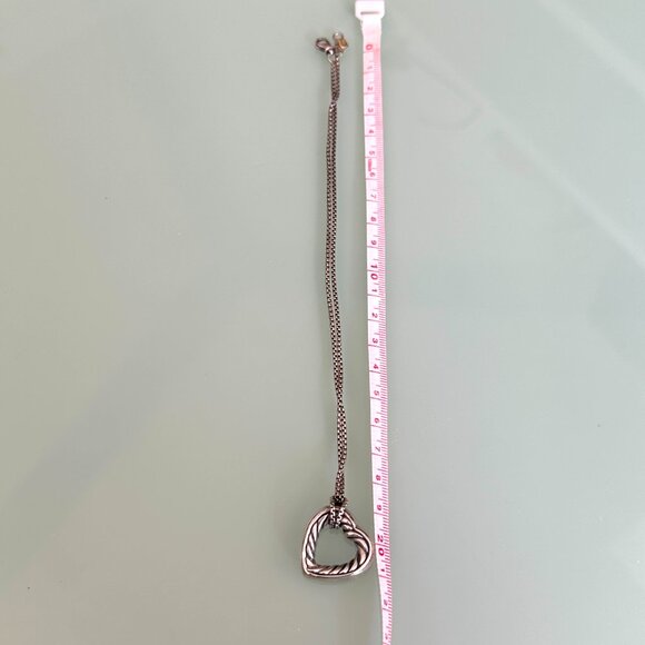 David Yurman Heart Necklace with 18K Gold Accents in Sterling Silver - Picture 13 of 13